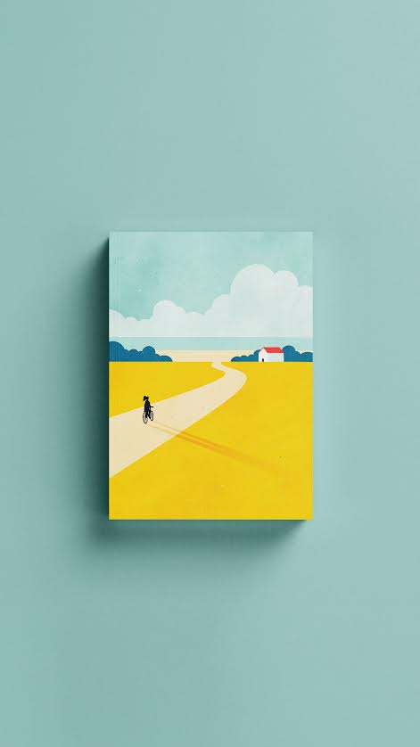 Libreta Campo amarillo Chica en bici