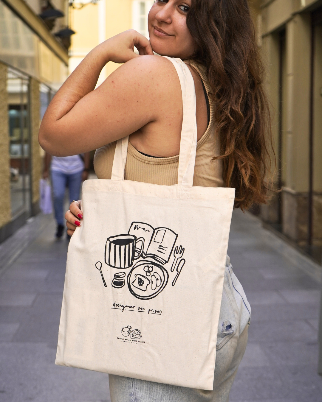 Totebag Have breakfast without haste La Sencilla x La Vecina