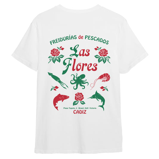 Camiseta Freiduría de Pescados Las Flores Cádiz - Blanca