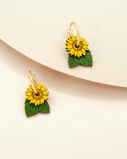 Pendientes Girasoles