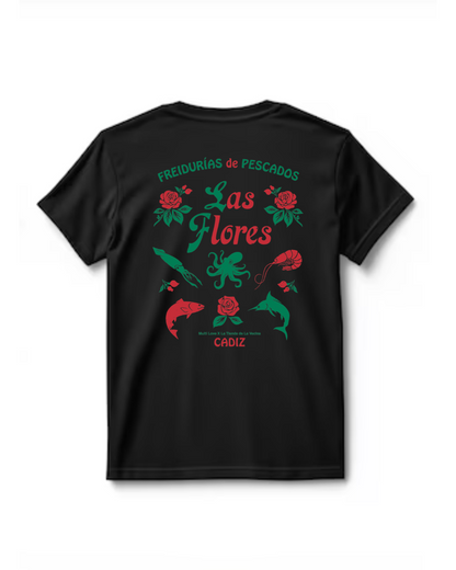 Camiseta Freiduría de Pescados Las Flores Cádiz - Negra