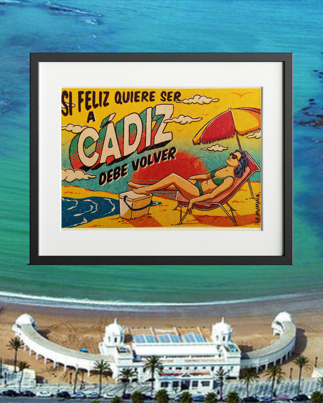 Postcard If you want to be happy, you should return to Cádiz x La Mumina