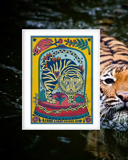 Art Print Free as a Tiger