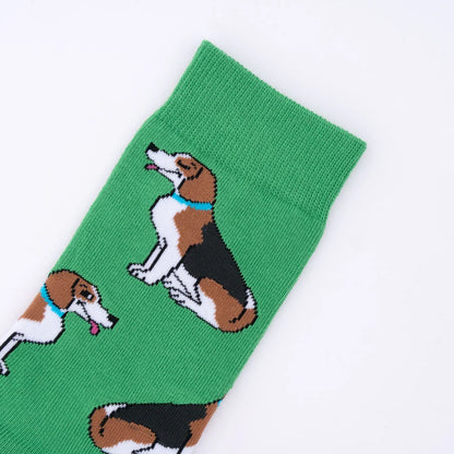 Calcetines verdes Beagle - perro