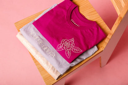 CAMELIA T-shirt - Embroidered Flower