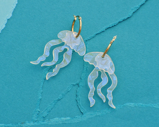 Medusa hoop earrings