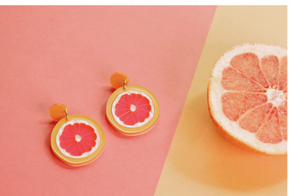 Grapefruit earrings