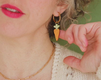 Carrots hoop earrings