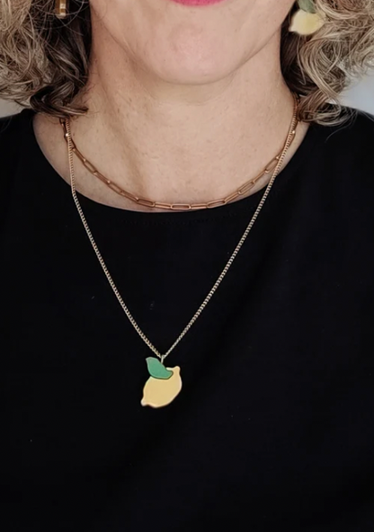 Lemon lime necklace