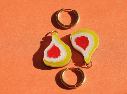 Fig hoop earrings