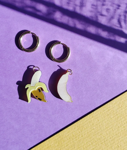 Banana Hoop Earrings