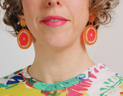 Grapefruit earrings