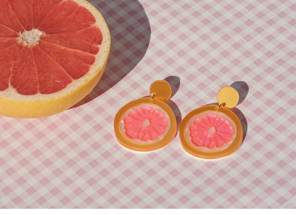 Grapefruit earrings