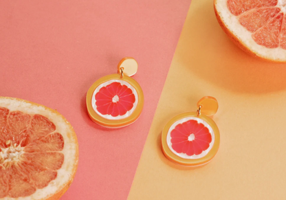 Grapefruit earrings