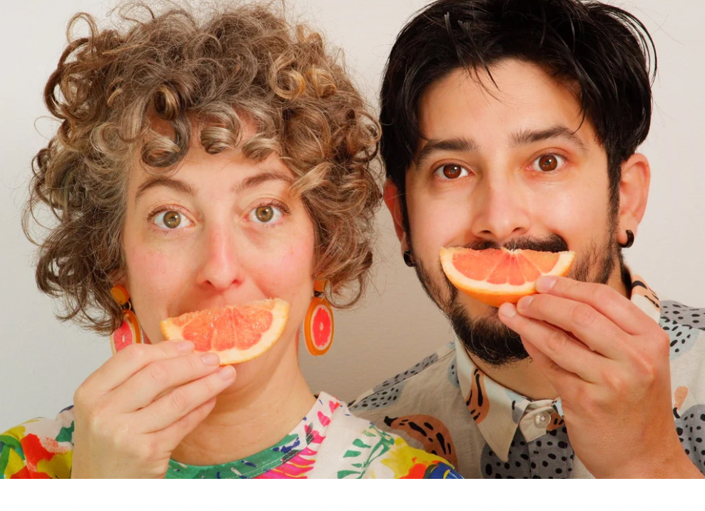 Grapefruit earrings