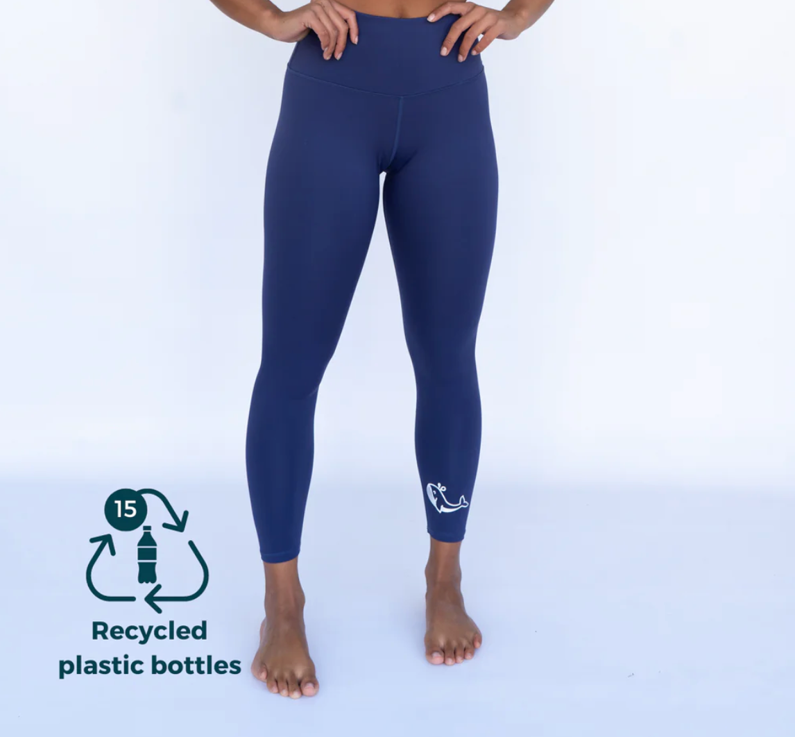 Sports leggings made from plastic bottles