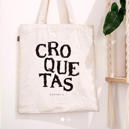 Totebag Croquetas tipografía Sevilla