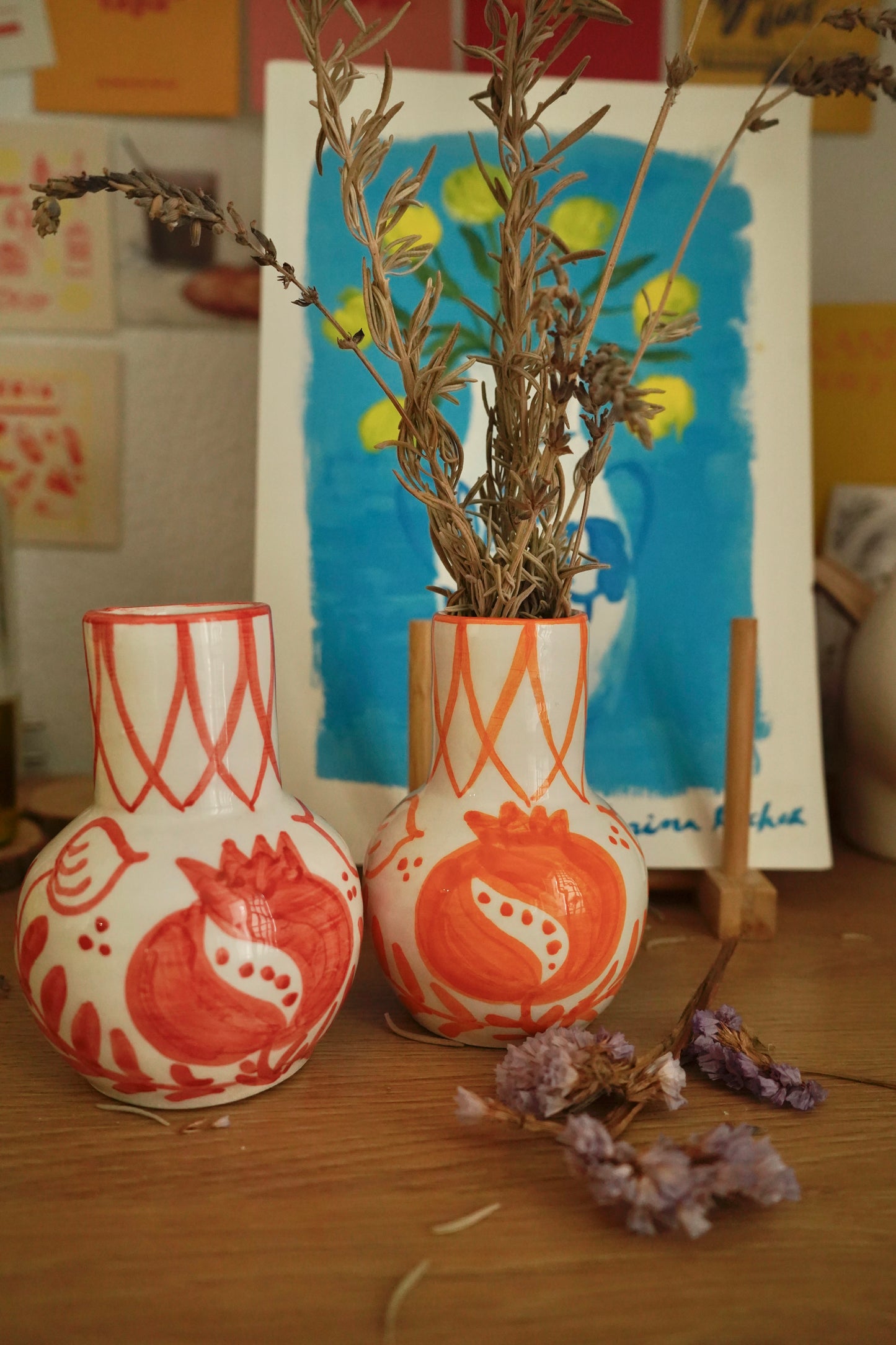 Ceramic tray - Blue pomegranate