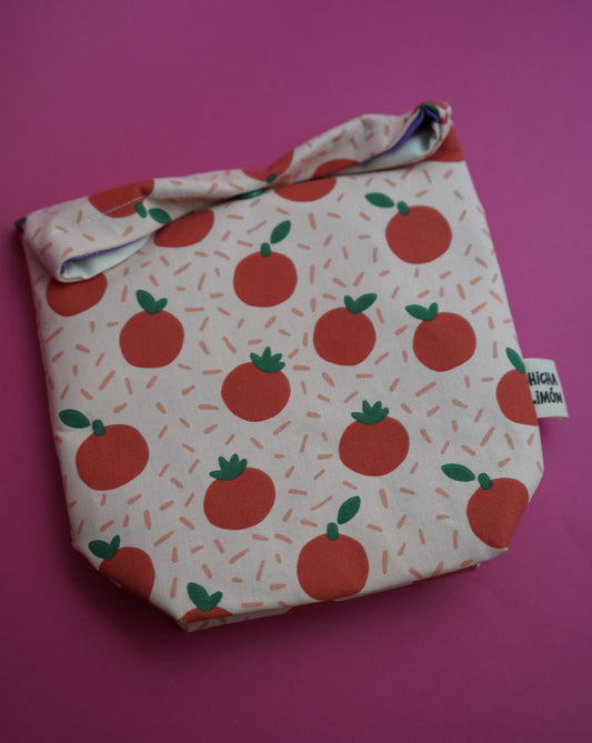 Bolsa de merienda estampado tomatitos