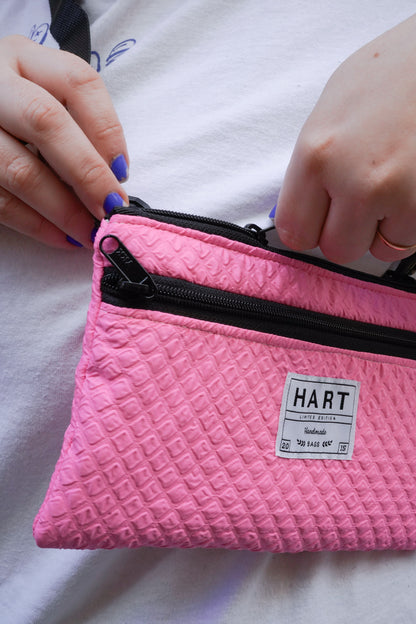 Basic Crossbody Fanny Pack - Textured Bubblegum Pink