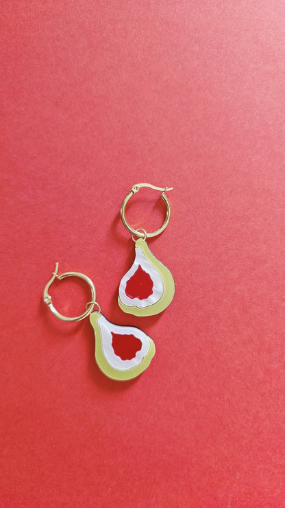 Fig hoop earrings