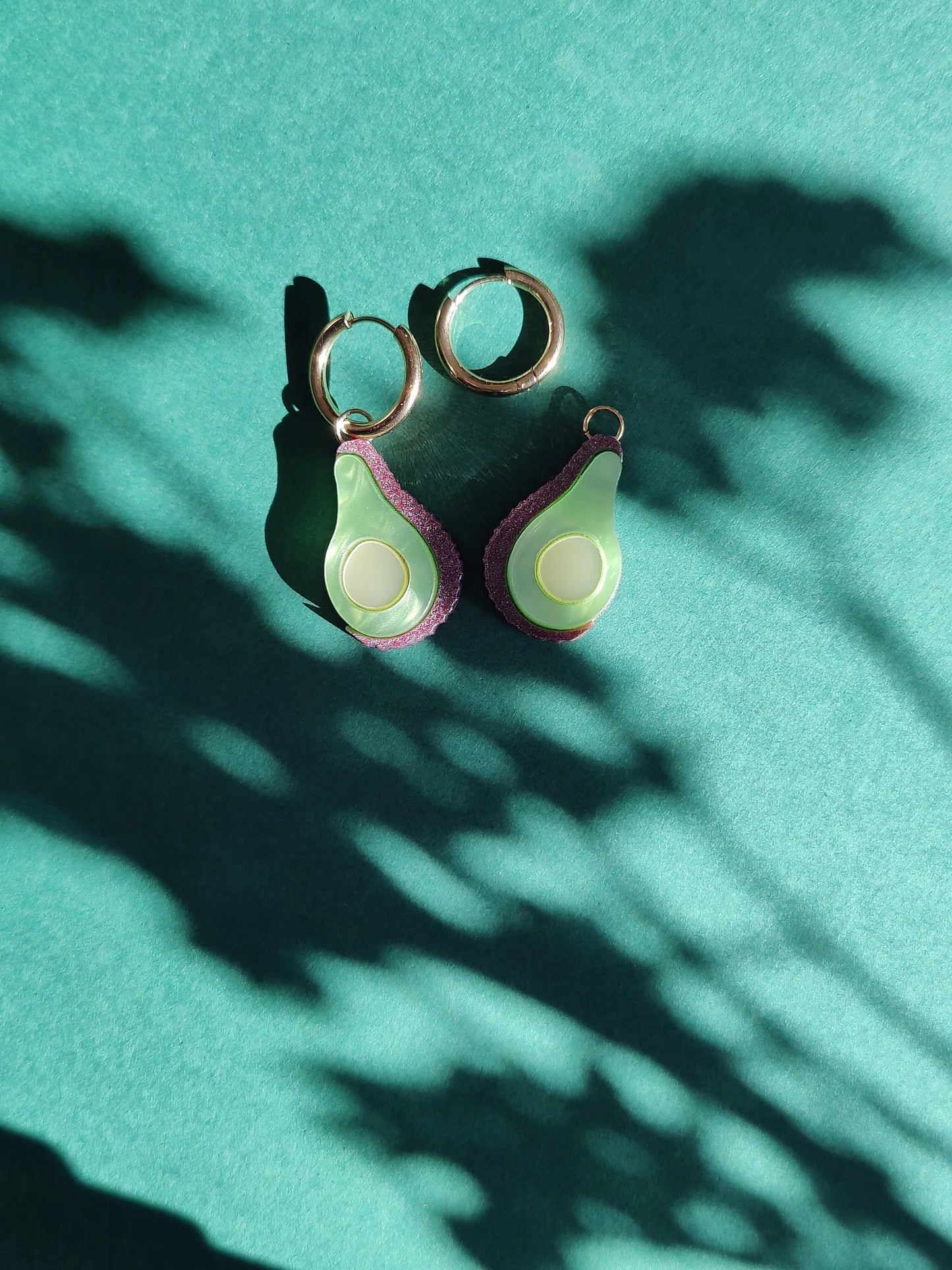 Avocado Hoop Earrings