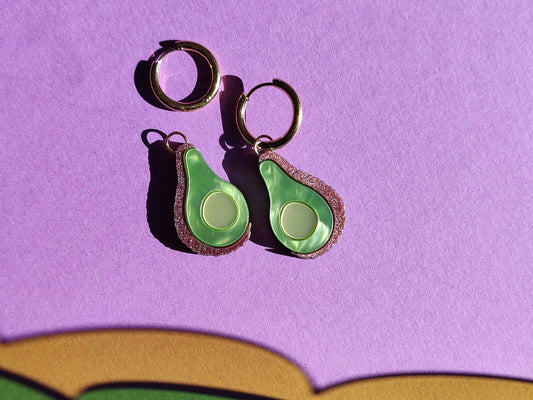 Avocado Hoop Earrings