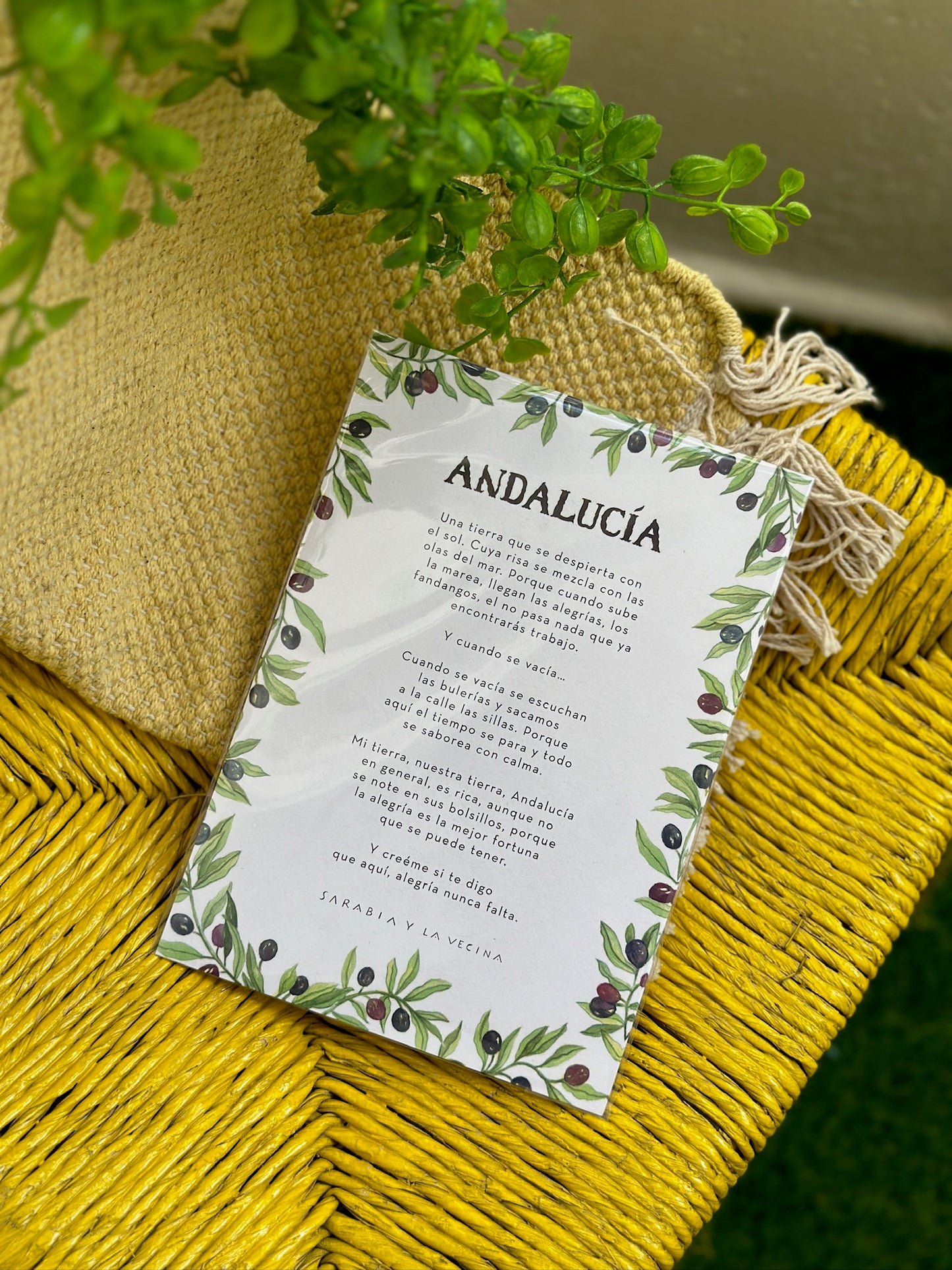 Andalusia Poem Print Raquel x La Vecina