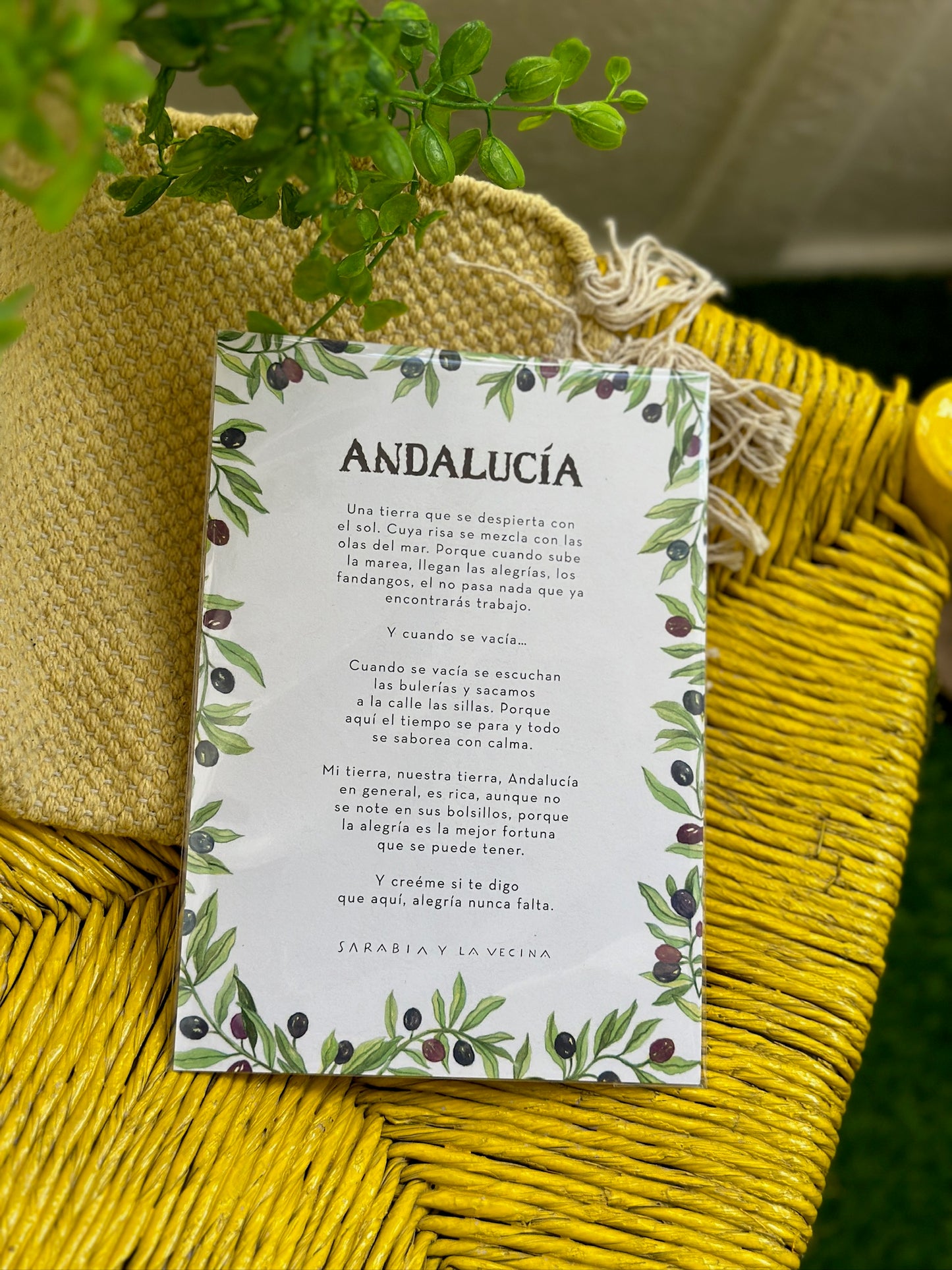 Andalusia Poem Print Raquel x La Vecina