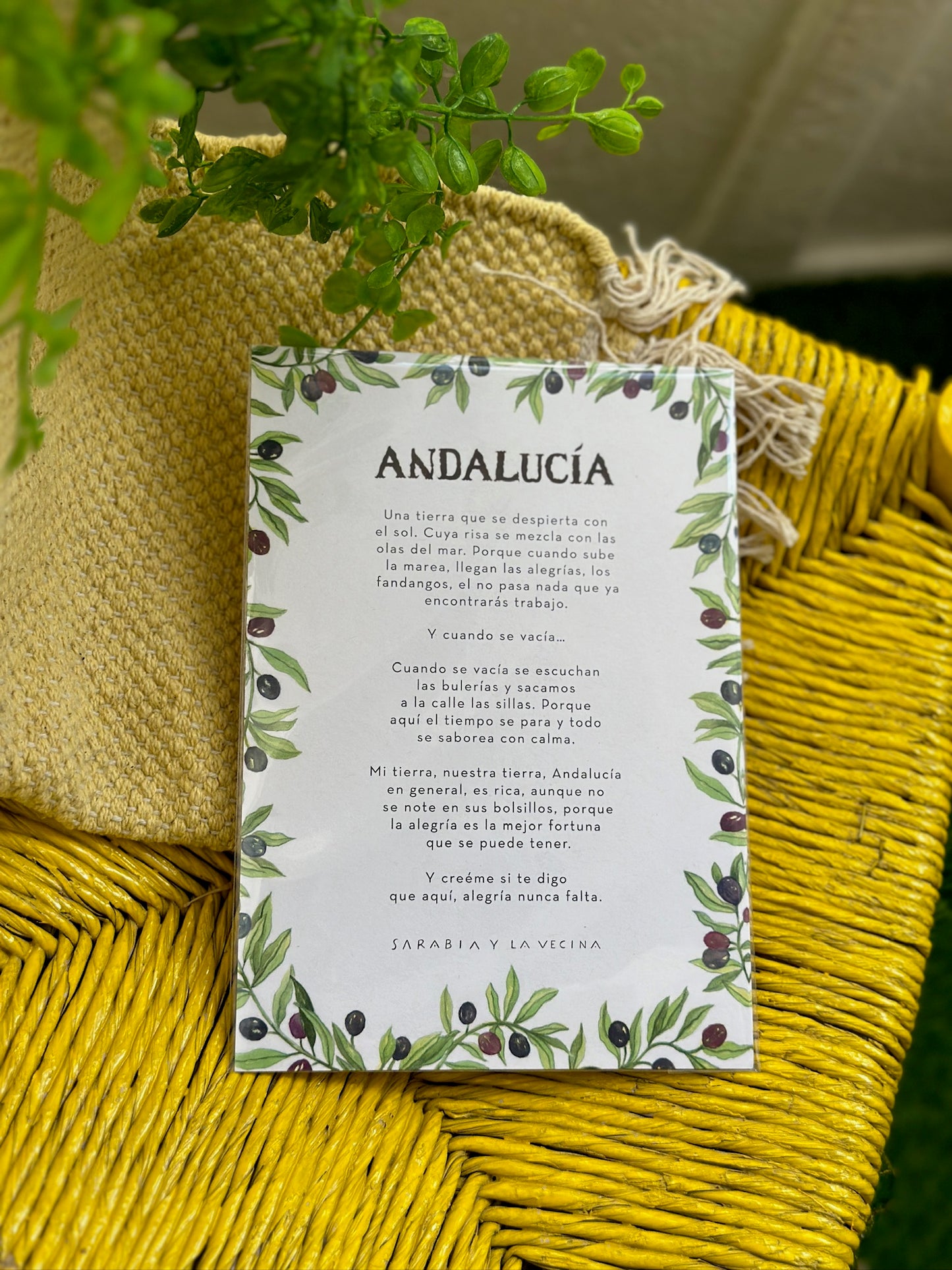 Andalusia Poem Print Raquel x La Vecina