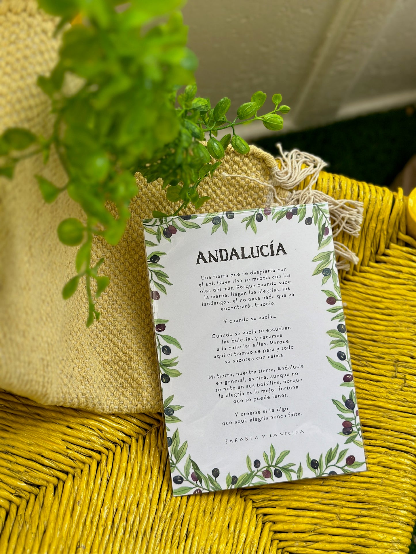 Andalusia Poem Print Raquel x La Vecina