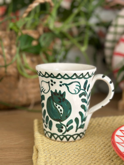 Ceramic mug - Green pomegranate