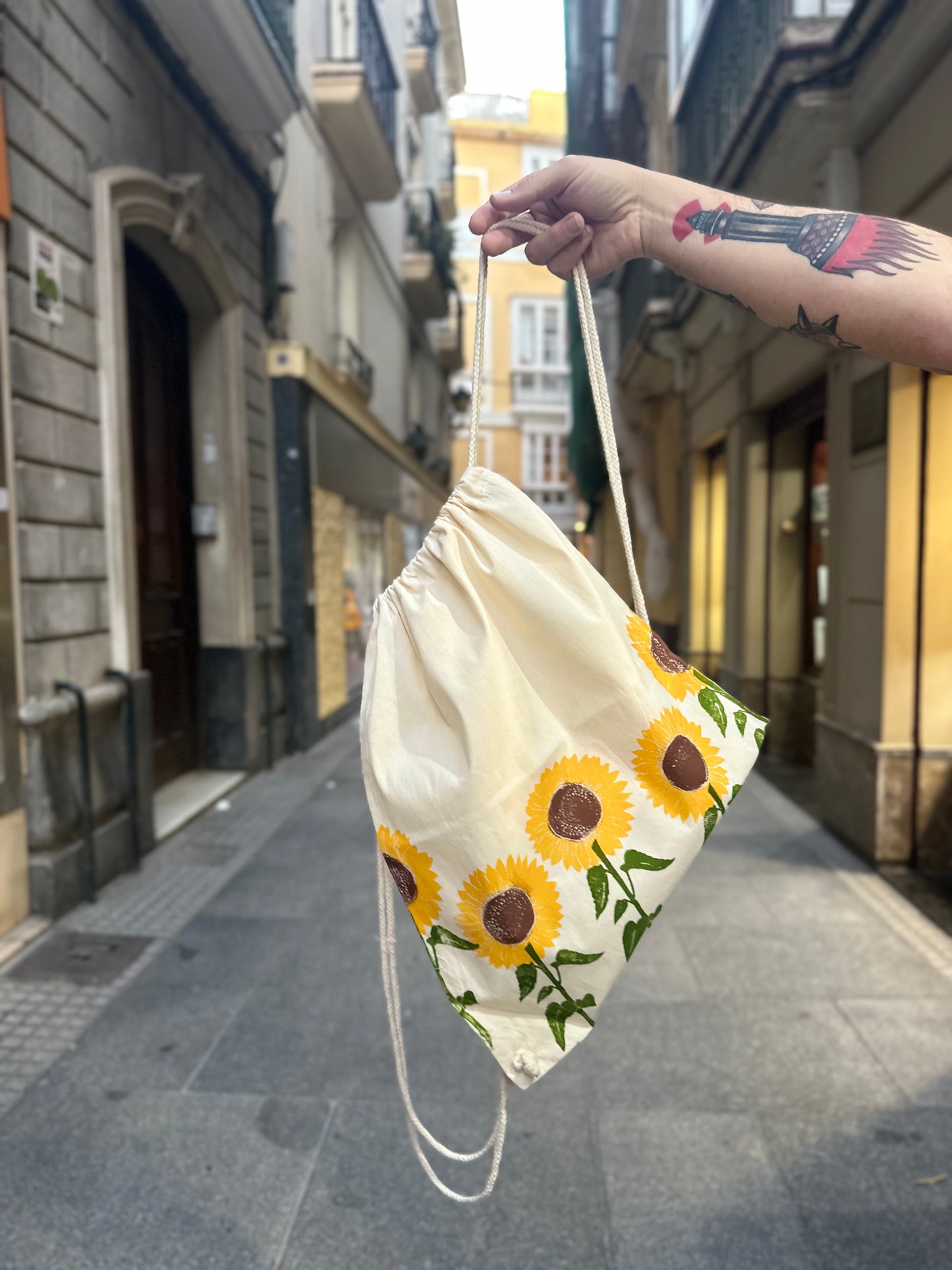 Mochila cuerdas - Girasol