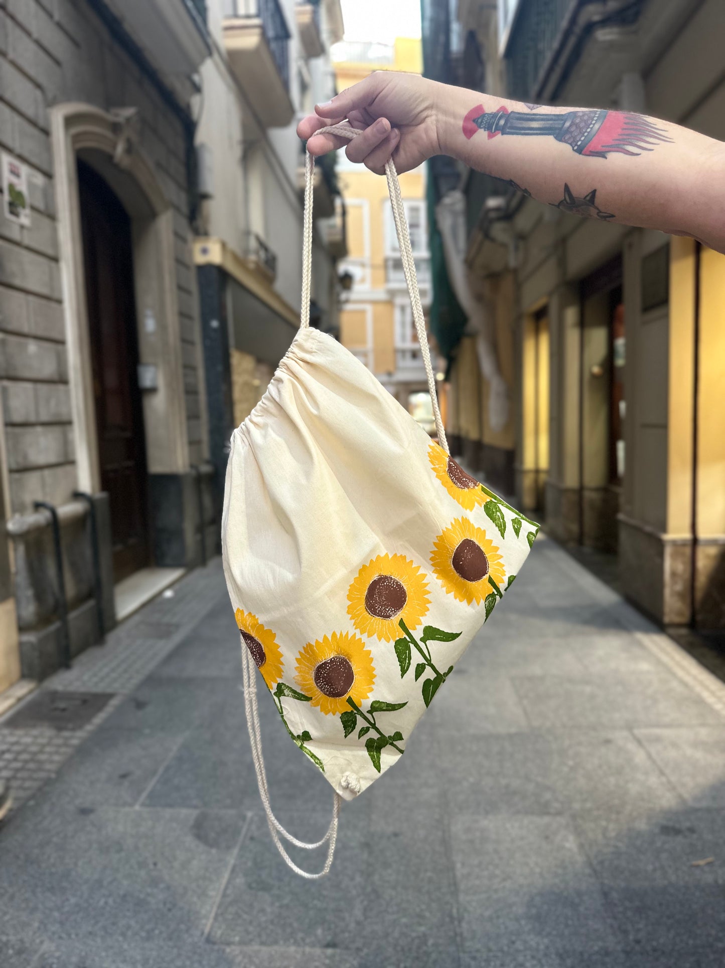 Mochila cuerdas - Girasol