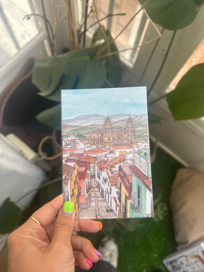 Jaén postcard in watercolor