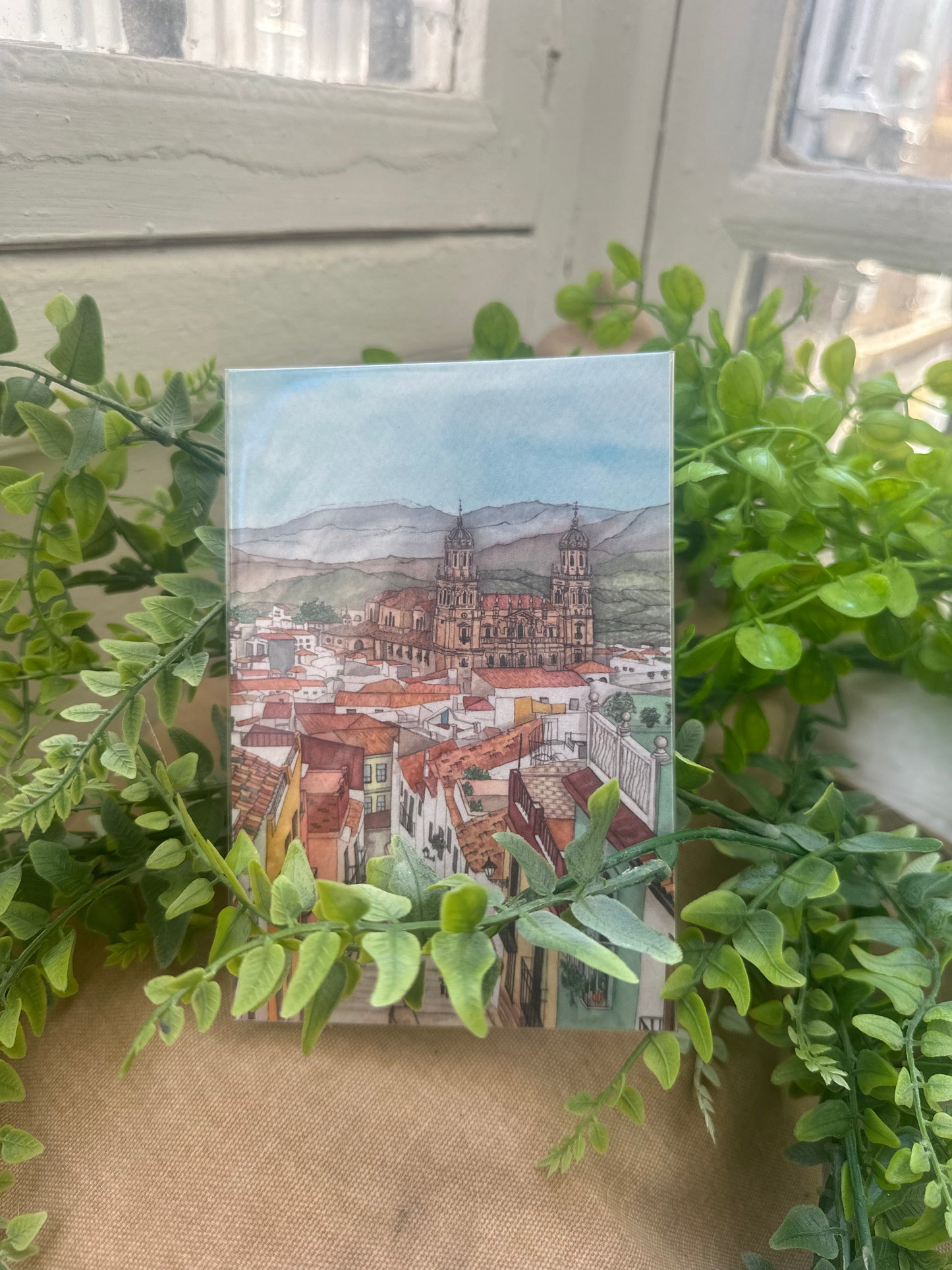 Jaén postcard in watercolor