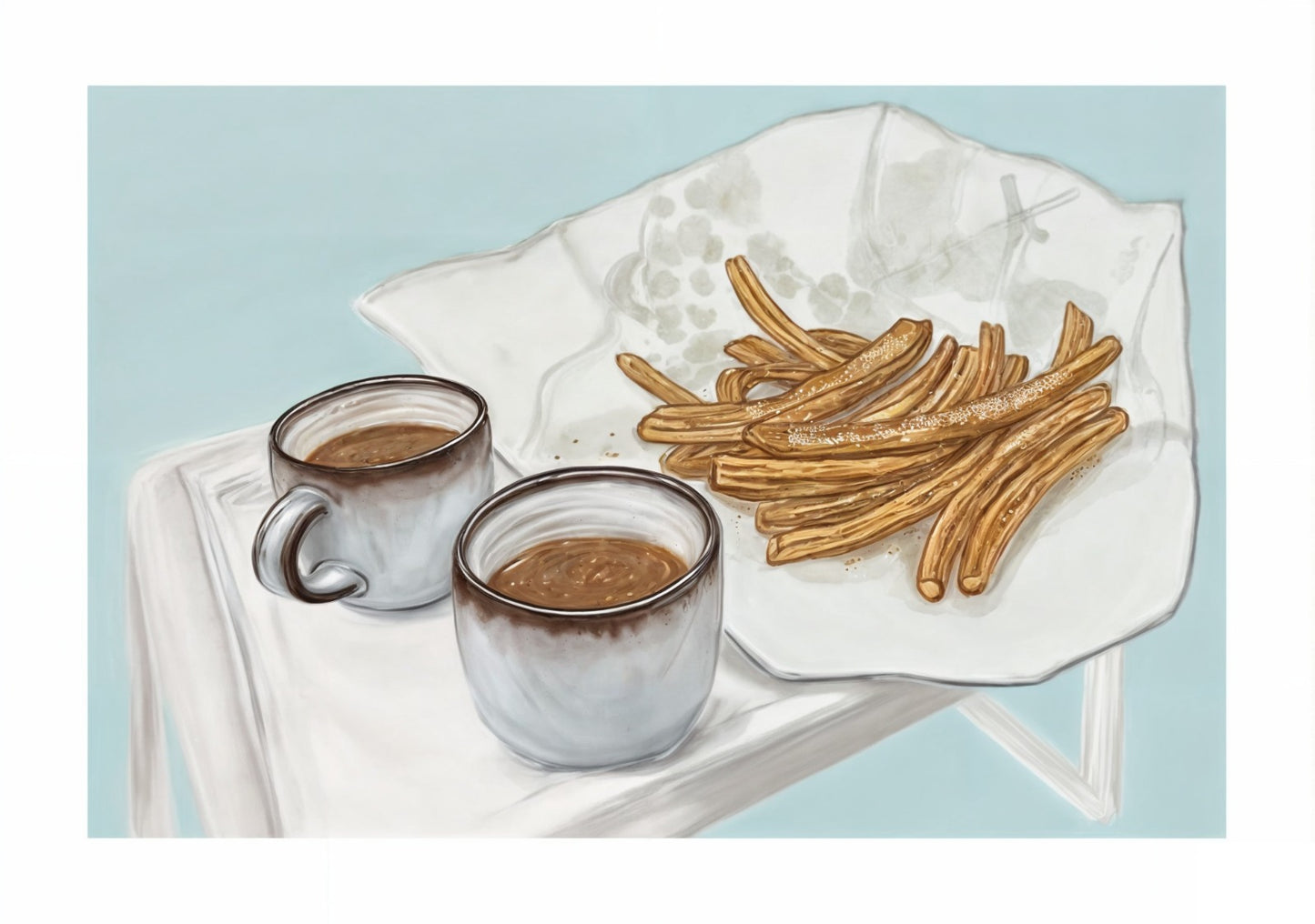 Lámina Churros con chocolate