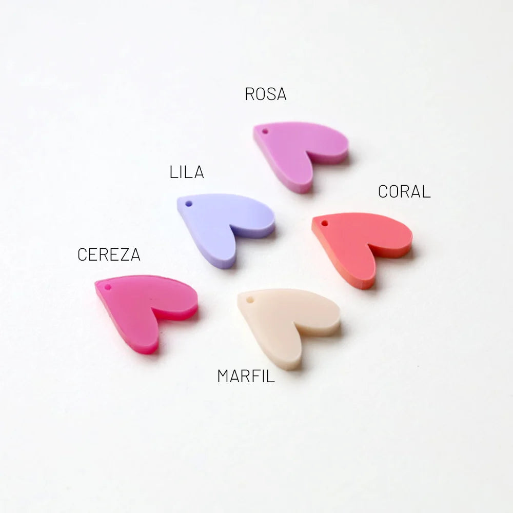 Pendientes Corazón del revés - varios colores