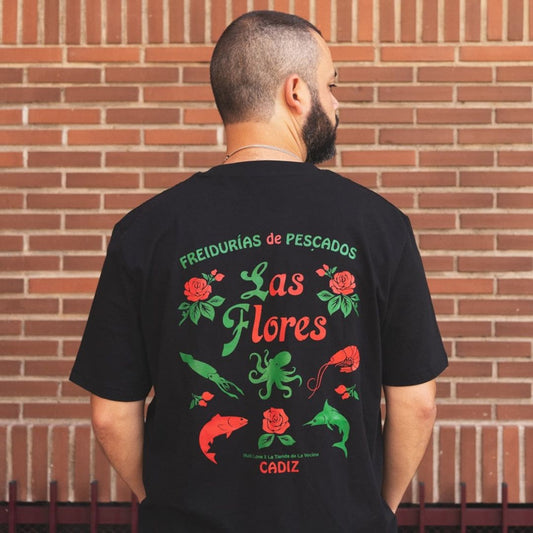 Camiseta Freiduría Las Flores Cádiz - Negra