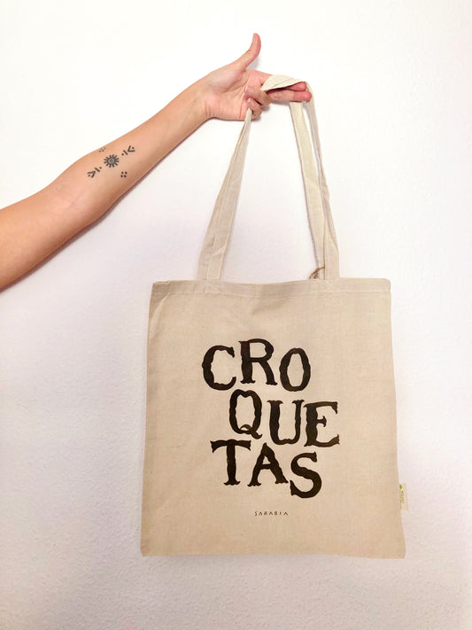 Totebag Croquetas tipografía Sevilla