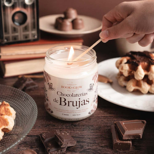 Vela artesana Chocolatería de Brujas