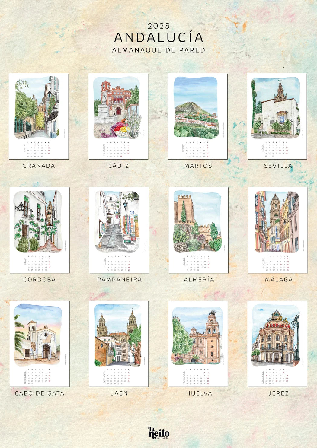 Very nice illustrated wall calendar 2024