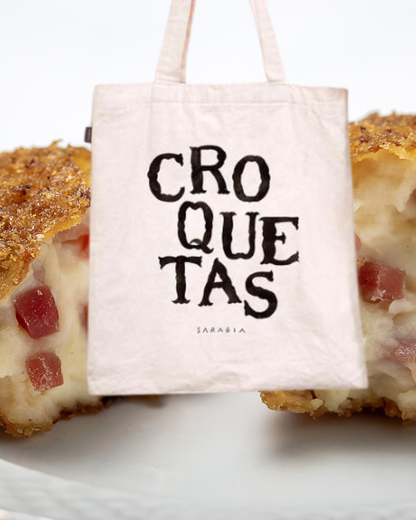 Totebag Croquetas tipografía Sevilla