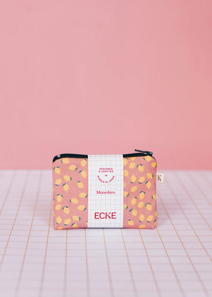 Canvas Purse - Lemons Pink