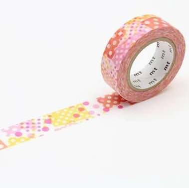 Washi Tape - Puntos rosa y naranja