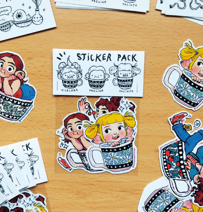 Nicolaza, Adelina and Jacinta Sticker Pack